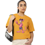 Women’s Round Neck Graphic Print T-Shirt – Short Sleeve Polyester Casual Top Color Musterd Size 2XL (WOMENS-1002 MUSTERD XXL)