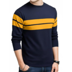 LEOTUDE Men's Full Sleeve Regular Fit Tshirt, Round Neck Cottonblend T-Shirt (Color Multicolor)