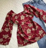 Trendy square neck latest trending kurti