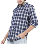 TrapNation Men's Regular Fit Brocken Checks Casual Shirt for Men Full Sleeves with Spread Collar