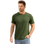 AWG ALL WEATHER GEAR Men Solid Waffle Crew Neck Tshirt | Waffle Knit T-Shirt | Men's T-Shirt | Tees for Man | Textured Half Sleeve T-Shirt's | Tshirt for Men Stylish