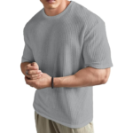 SHODOX® Men Oversized T Shirt Solid Dotted Design | Round Neck Loose Fit Drop Shoulder Casual T-Shirt for Men