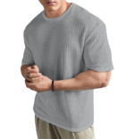 SHODOX® Men Oversized T Shirt Solid Dotted Design | Round Neck Loose Fit Drop Shoulder Casual T-Shirt for Men