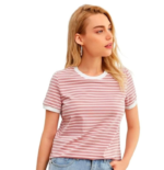 Dream Beauty Fashion Women's Half Sleeve Round Neck Printed Fitted Tee -23" Inches (Heena-Top)