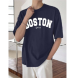 LEOTUDE Men's Half Sleeve Round Neck Cottonblend Graphic Print Oversized Tshirt for Man