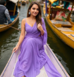 Women's Plain Pure Georgette Saree With Unstitched Blouse Piece - Image 2