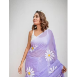 Floral Print Handloom Pure Cotton Saree - Image 2