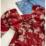 Trendy square neck latest trending kurti - Image 3