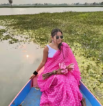 Chanderi Chanderi Cotton Pink Jacquard Saree With blouse - Image 2