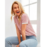 Dream Beauty Fashion Women's Half Sleeve Round Neck Printed Fitted Tee -23" Inches (Heena-Top) - Image 3