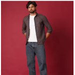 STYTCHIC Casual Office Wear Shirt | Checkred Party Wear Shirt | Check Shirt for men (Brown) - Image 3