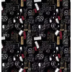 Topify Oversize Spandex Funkky Printed T-Shirt for Women Casual Wear with Akshar Print Color Black - Image 3