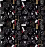 Topify Oversize Spandex Funkky Printed T-Shirt for Women Casual Wear with Akshar Print Color Black - Image 3