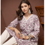 Daevish New Cotton Leaf Printed Casual Straight Kurta for Women | Women Formal Kurti - Image 3