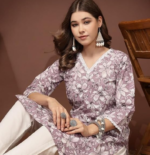 Daevish New Cotton Leaf Printed Casual Straight Kurta for Women | Women Formal Kurti - Image 3