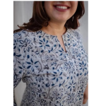 ZANETA Floral Print Rayon Long Kurta for Women | Regular Fit Long Kurti | Stylish Long Kurta for Girls | Kurti for Office | Kurti for Women |Multi - Image 3