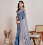 Sidhidata Women's Soft Fandy Silk Saree With Hand Work Lace Boarder & Comes With Unstitched Blouse Piece (Chhaava) - Image 3