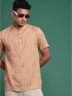 Pure Cotton Ethnic Motifs Woven Design Jacquard Kurta