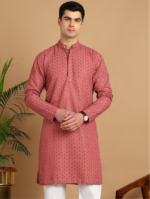 Geometric Embroidered Thread Work Kurta
