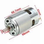 Big 3" 12V RS777 High RPM Torque Brushed DC Big Strong Motor - Image 2