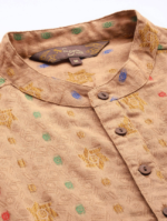 Pure Cotton Ethnic Motifs Woven Design Jacquard Kurta - Image 2