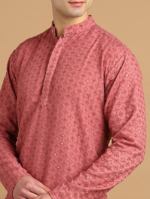 Geometric Embroidered Thread Work Kurta - Image 2