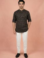 Men Floral Printed Kurta - Image 2