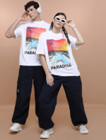 Unisex Printed Extended Sleeves Drop-Shoulder Oversized T-shirt - Image 3