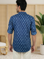 Men Floral Printed Kurta - Image 3