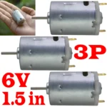 3 Pieces 1.5 Inch DC 6V Motor