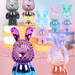 3MADS ANY1 Cute Cartoon Rabbit Rechargeable Handheld and Desktop Mini USB Fan