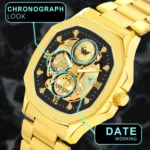 Abrexo Gold Stainless Steel Analog Men's Watch - Image 4