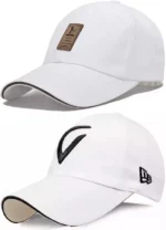 Alamos Pack of 2 Cotton Men's Cap ( White )