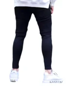 B. A. FASHION Slim Fit Clean Look Men's Jeans - Black ( Pack of 1 ) - Image 2