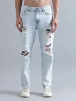 Bene Kleed Regular Fit Distressed Men's Jeans - Blue ( Pack of 1 )