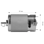 Big 2.5" 12V RS555 High RPM Torque Brushed D.C. Big Strong Motor - Image 2