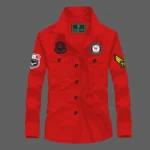 Buckberry Cotton Blend Regular Fit Solids Full Sleeves Men's Casual Shirt - Red ( Pack of 1 )