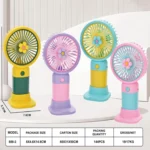 CHARKEE Rechargeable Mini Portable USB Fan Handal Fan Assorted Color Pack of 1 - Image 4