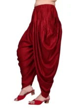 Pack of 1 Cotton Blend Women's Patiala ( Maroon ) - Image 5