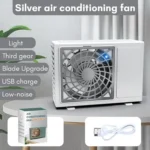Dealseven Fashion Cute Air Conditioner Rechargeable Handheld and Desktop Mini USB Fan - Image 2