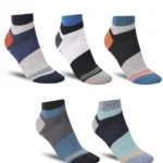 Dollar - Cotton Men's Striped Multicolor Ankle Length Socks ( Pack of 5 )