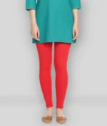 Red Cotton Women's Leggings ( Pack of 1 )