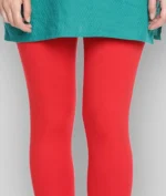 Red Cotton Women's Leggings ( Pack of 1 ) - Image 2