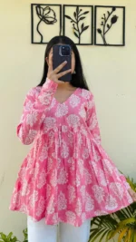 Dunkaston Women's Cotton Peplum Top ( Multicolor ) - Image 4