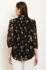 FASHJONS 360 Women's Georgette Tunic ( Black ) - Image 5