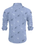 FLOREX FAB Cotton Blend Regular Fit Printed Full Sleeves Men's Casual Shirt - Blue ( Pack of 1 ) - Image 4