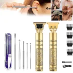Gatih Trimmer +Wax Cleaner Gold Cordless Multigrooming Kit With 120 minutes Runtime