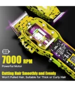 Geemy LED With Transparent Multicolor Cordless Beard Trimmer With 120 minutes Runtime - Image 2