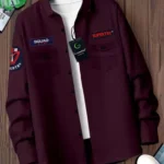 Greenflair Cotton Blend Regular Fit Applique Full Sleeves Men's Casual Shirt - Maroon ( Pack of 1 )