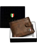 HABIBI PU Solid Men's Anti-theft Wallet With 6 Slots For Card ( Brown , Pack of 1 ) - Image 4